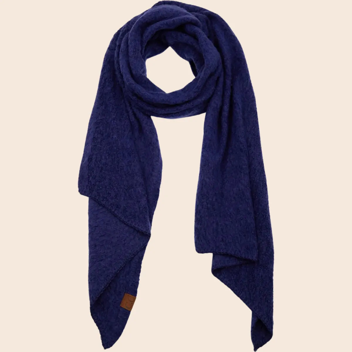 Bias Cut Whipstitched Edging Long Scarf