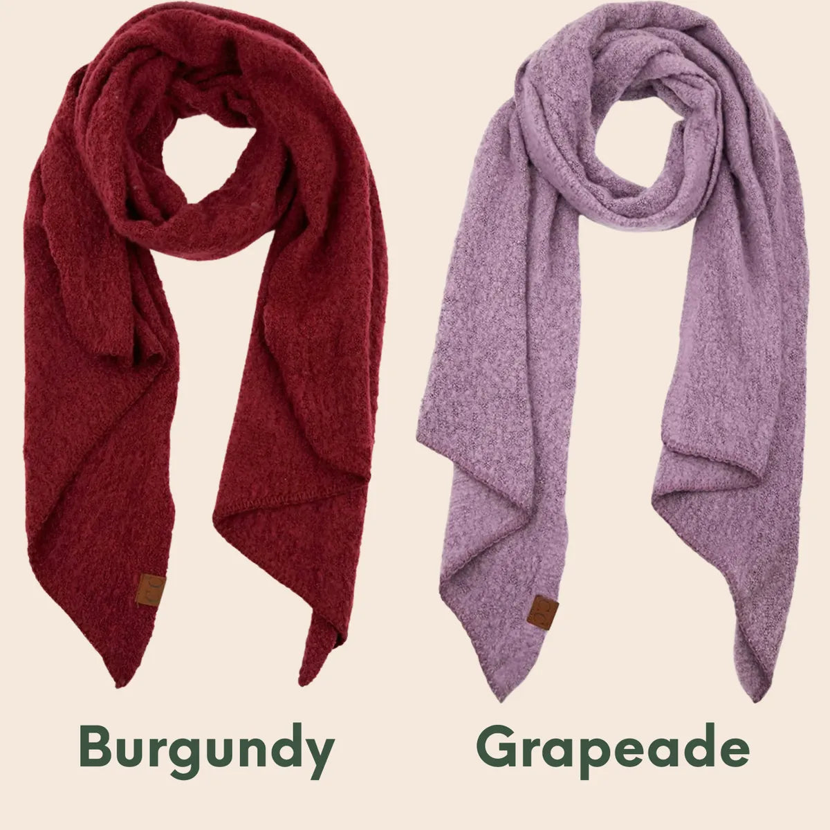 Bias Cut Whipstitched Edging Long Scarf