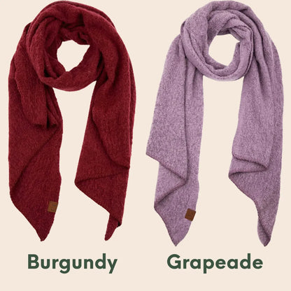 Bias Cut Whipstitched Edging Long Scarf