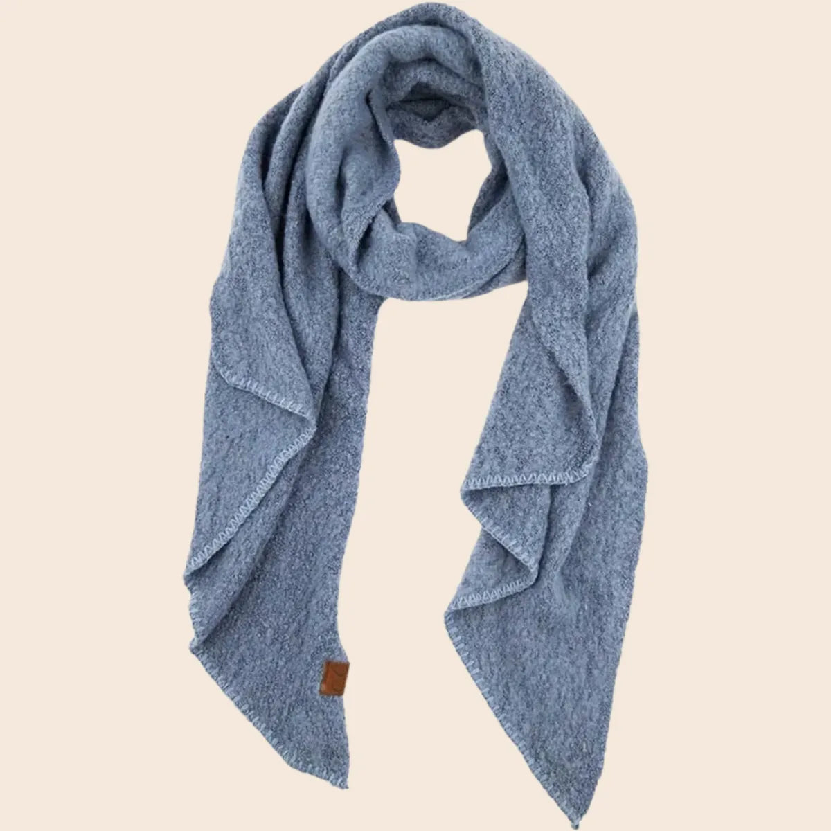 Bias Cut Whipstitched Edging Long Scarf