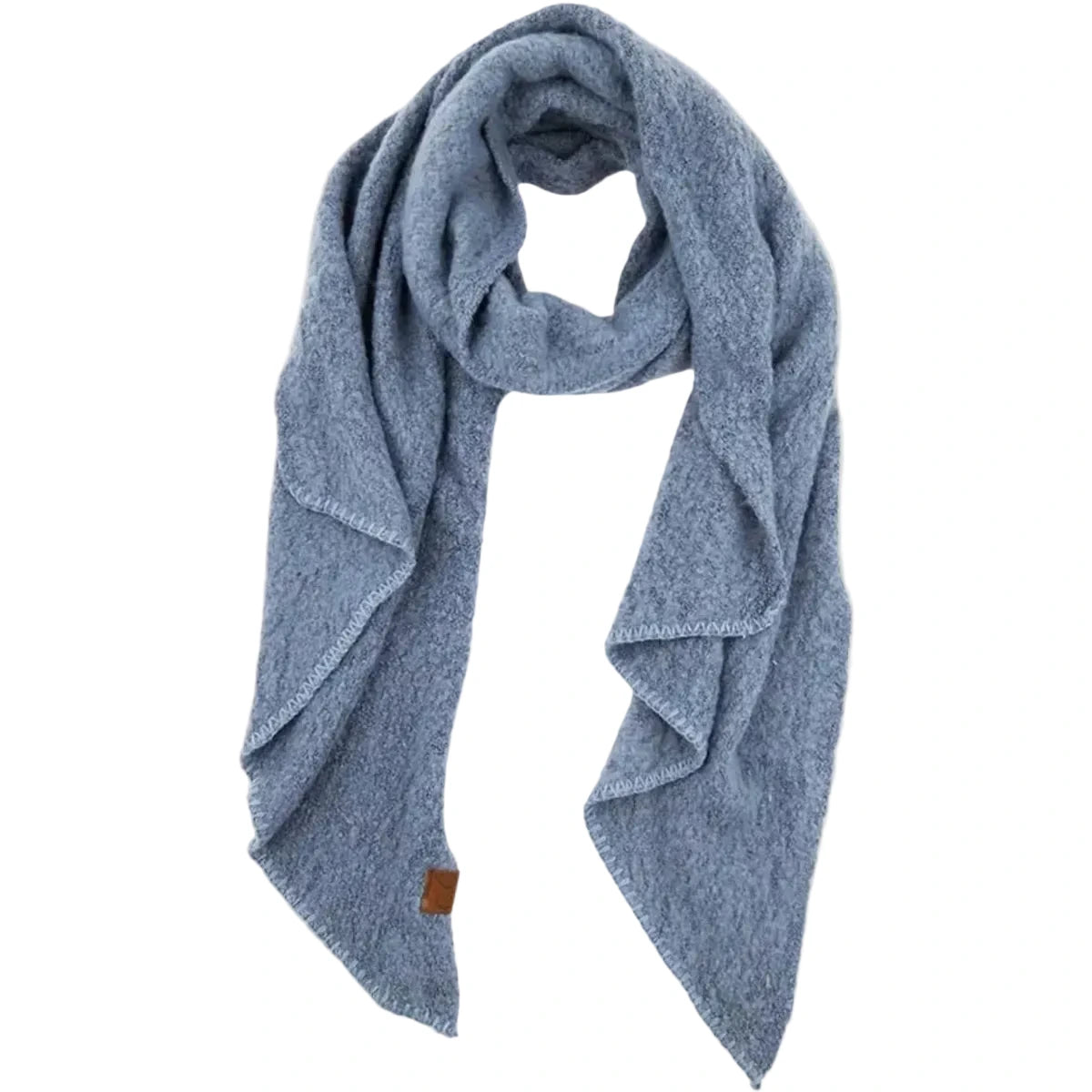 Bias Cut Whipstitched Edging Long Scarf