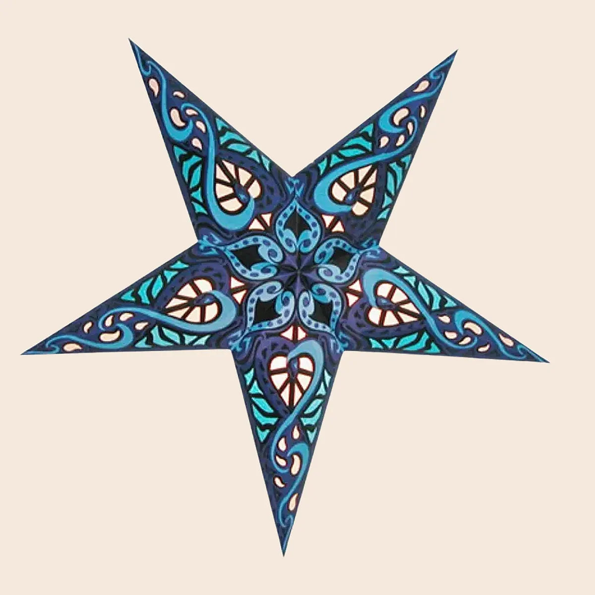 Blue Celtic Paper Star Lantern