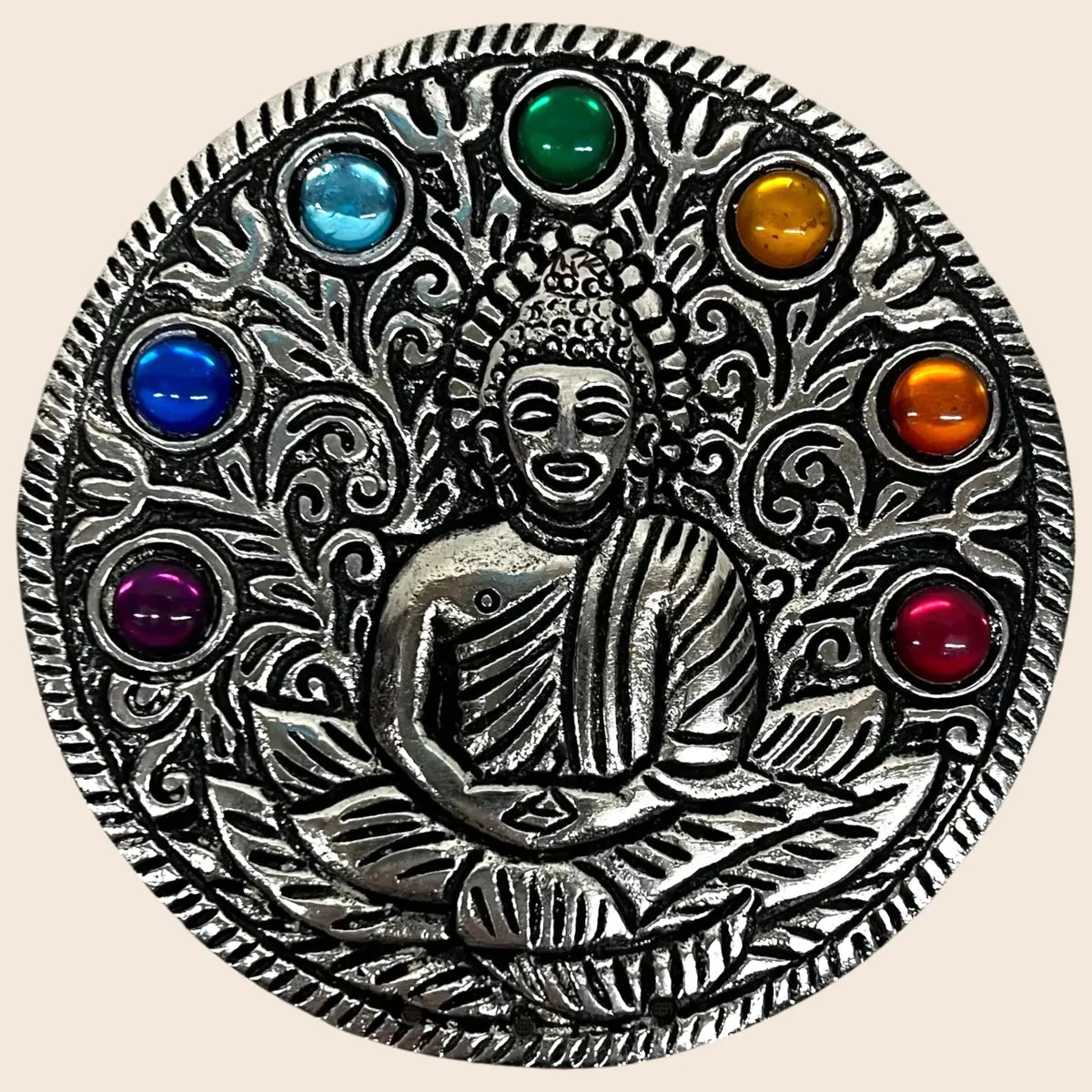 Chakra Buddha Disk Incense Burner