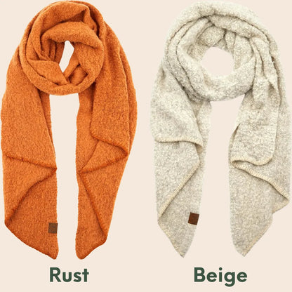 Bias Cut Whipstitched Edging Long Scarf