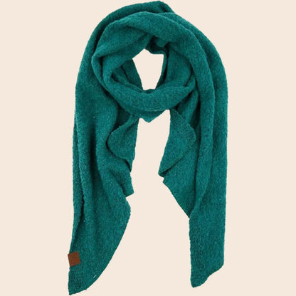 Bias Cut Whipstitched Edging Long Scarf