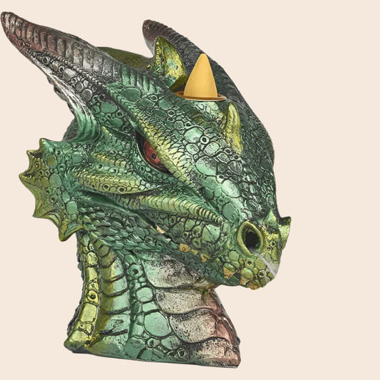Big Dragon Bust Back Flow Incense Burner