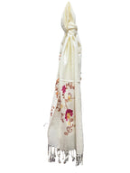 Embroidered Floral Shawl Scarf