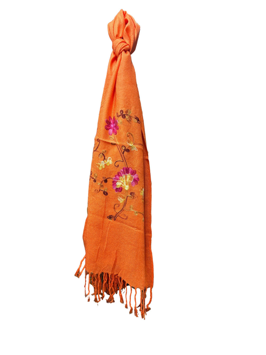 Embroidered Floral Shawl Scarf
