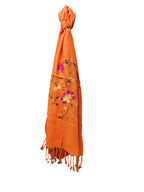 Embroidered Floral Shawl Scarf
