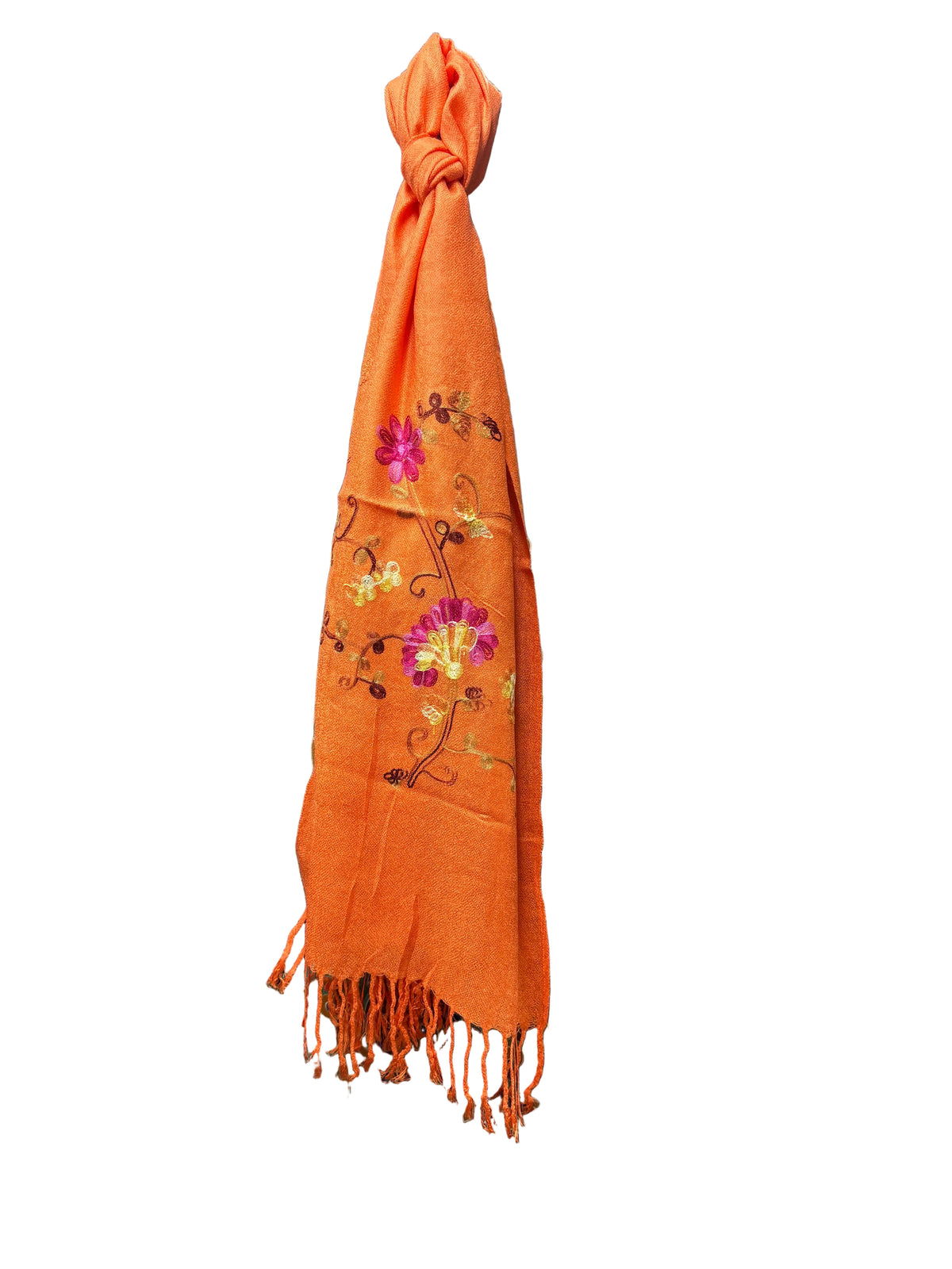 Embroidered Floral Shawl Scarf
