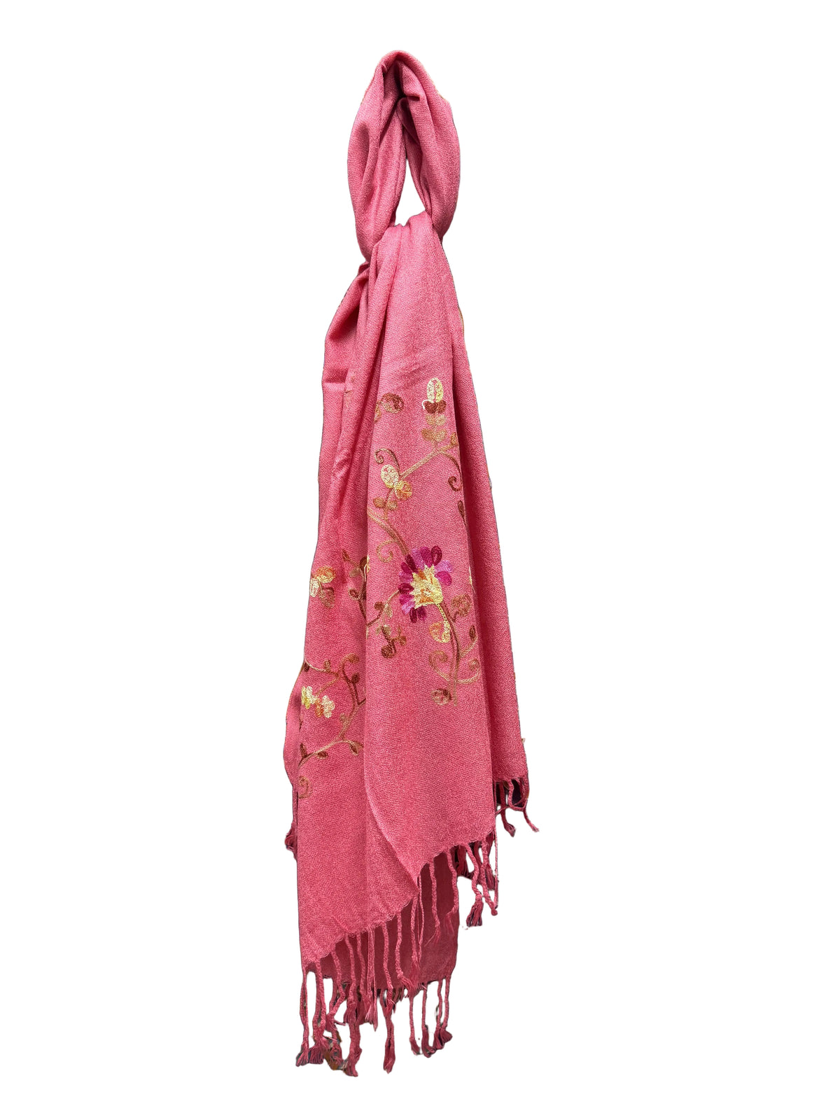 Embroidered Floral Shawl Scarf