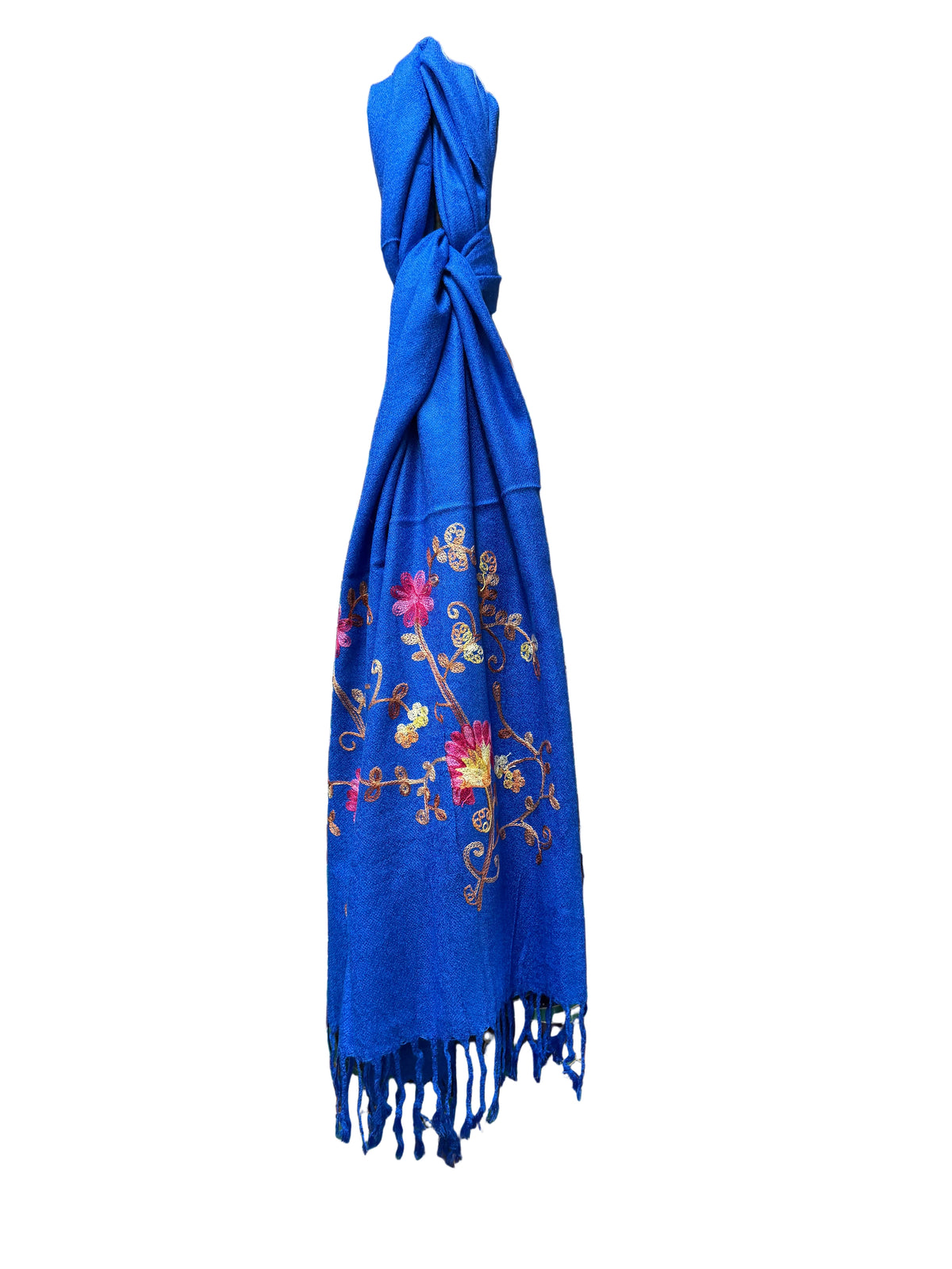 Embroidered Floral Shawl Scarf