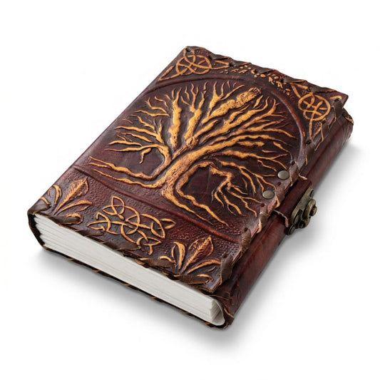 Embossed Tree of Life Leather Journal