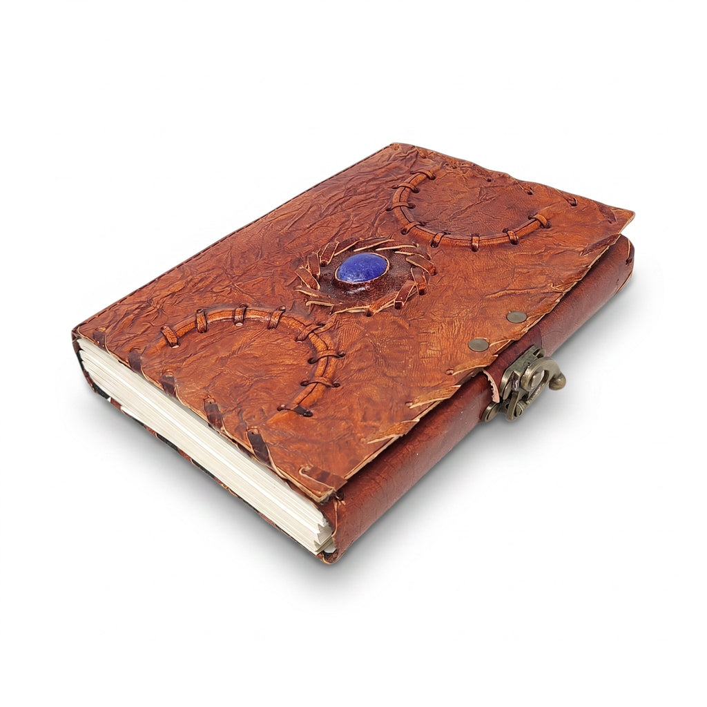 Lapis Leather Woven Journal
