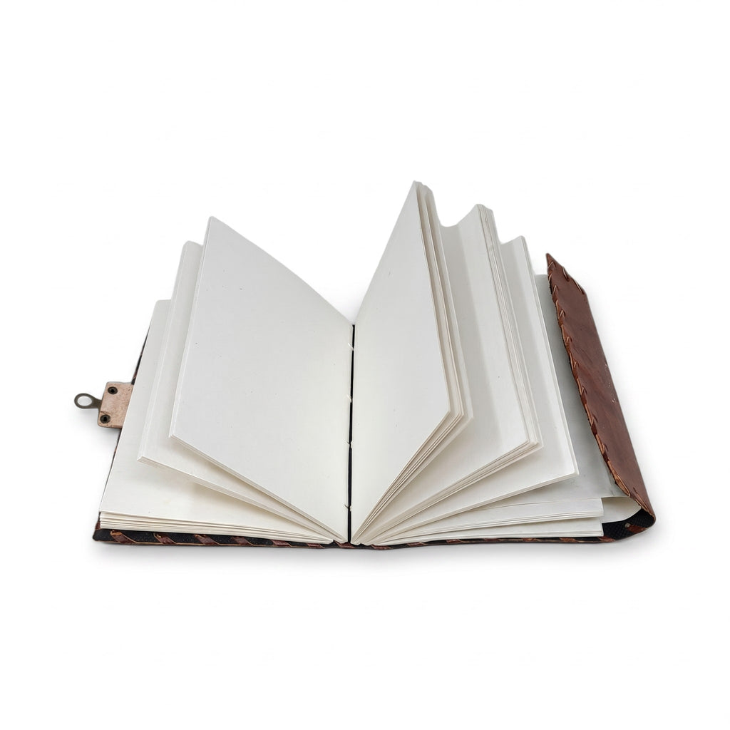 Lapis Leather Woven Journal