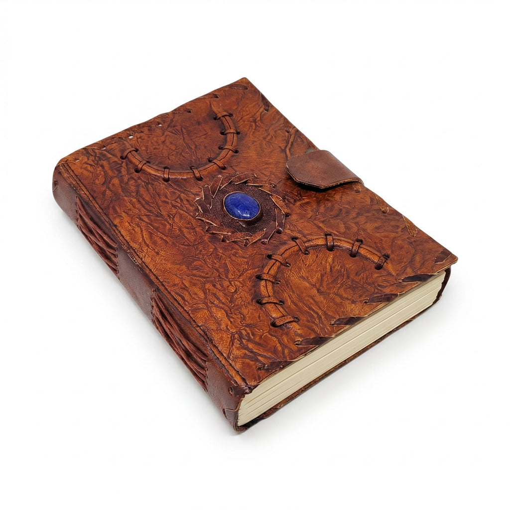 Lapis Leather Woven Journal