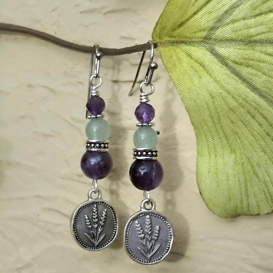 Lavender Drop Earrings
