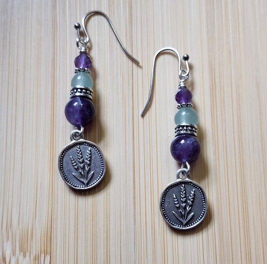 Lavender Drop Earrings
