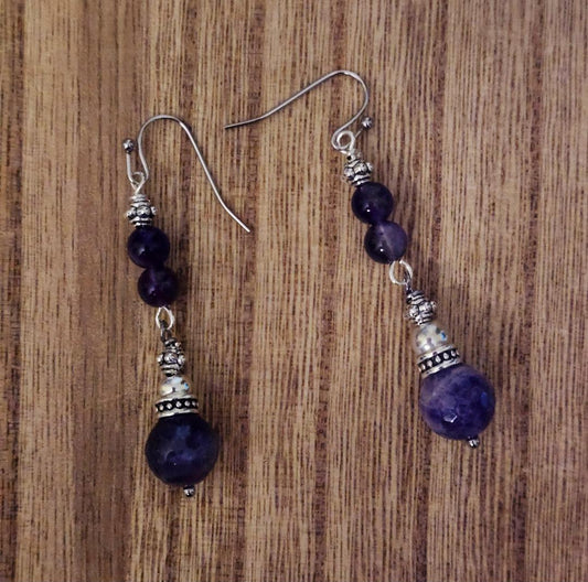 Amethyst Drop Earrings