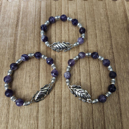 Amethyst Bracelet with Magnetic Clasp
