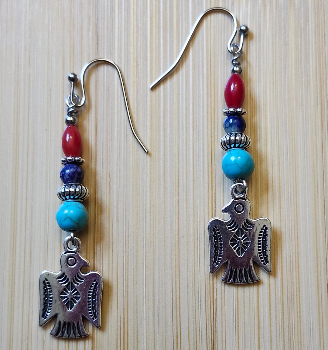 Thunderbird Western Earrings