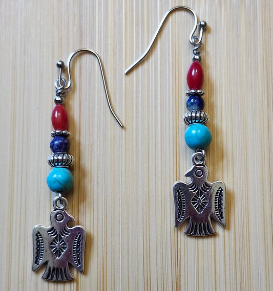 Thunderbird Western Earrings