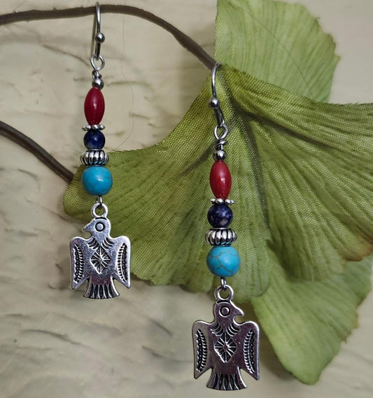 Thunderbird Western Earrings
