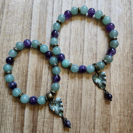 Aventurine and Amethyst Bracelet