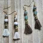 DZI Tassel Earrings