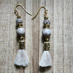 DZI Tassel Earrings