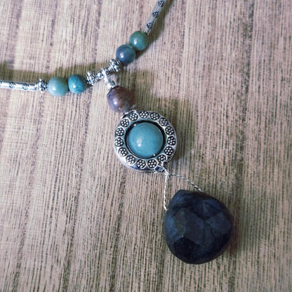 Indian Agate Pendant Necklace