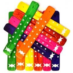 Triple Moon Colored Sled Incense Burners