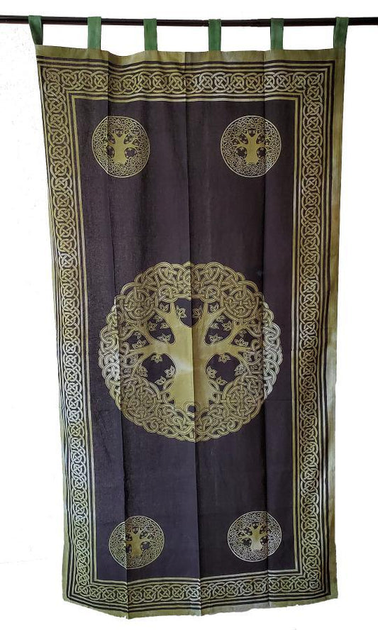Tree of Life Cotton Curtain 44" x 88"